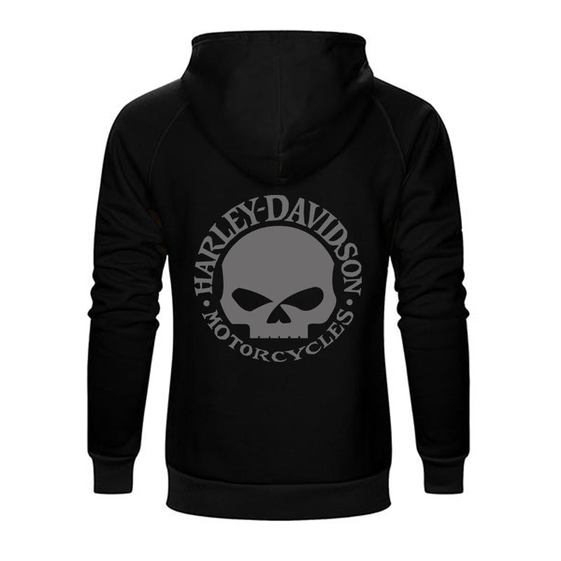 H D Skull Logo Cotton Hoodie for Riders by RiderOut™