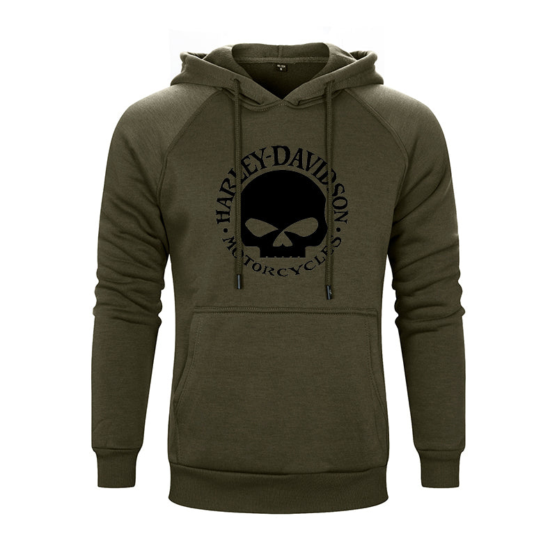 H D Skull Logo Cotton Hoodie for Riders by RiderOut™