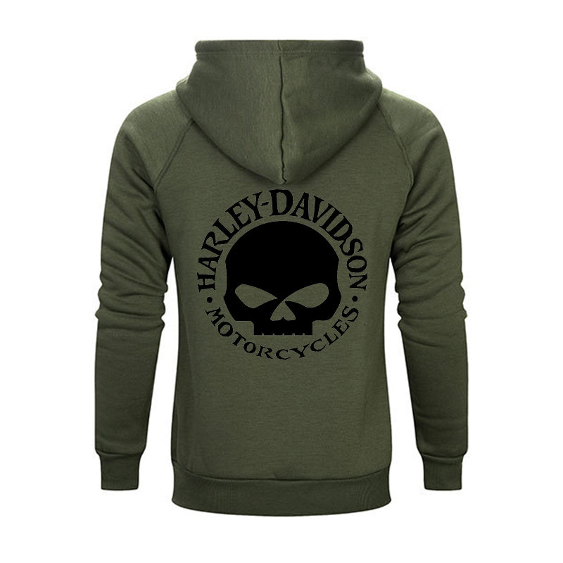 H D Skull Logo Cotton Hoodie for Riders by RiderOut™