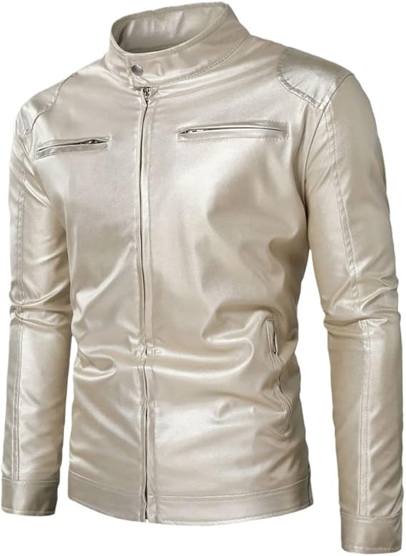 Shiny Gold Leather Jackets by RiderOut