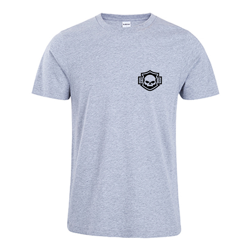H D Basic Skull Logo Cotton T-shirt by RiderOut™