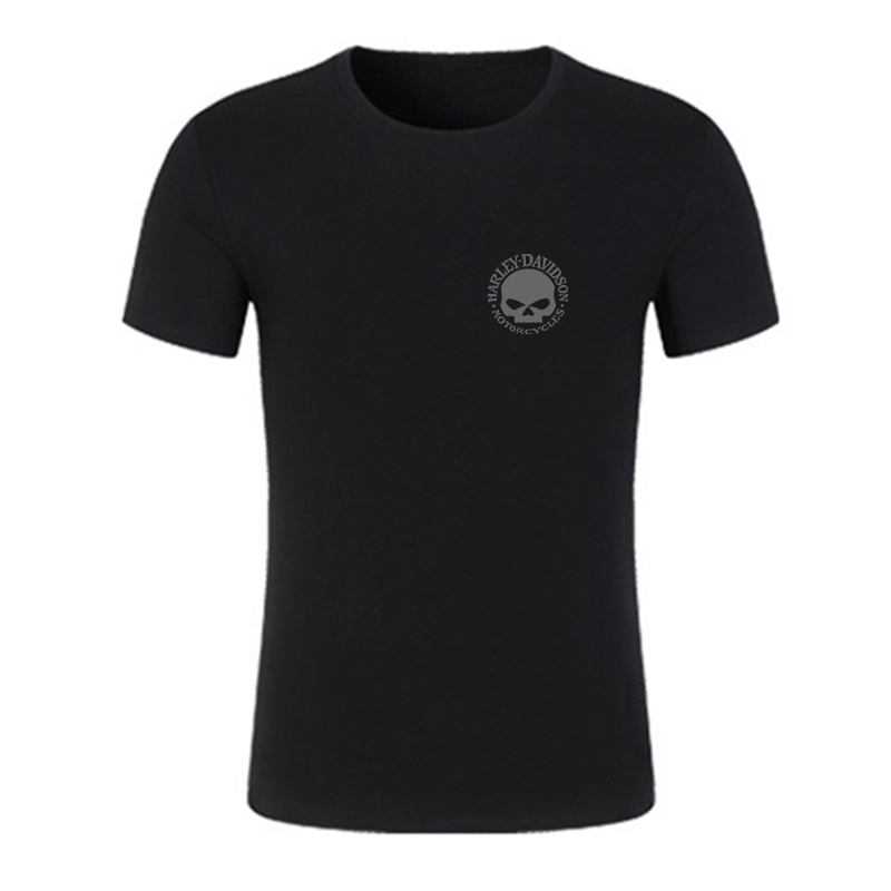H D Skull Logo Cotton T-shirt by RiderOut™