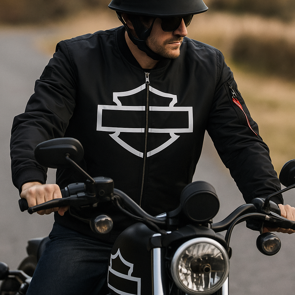 H D Basic Logo Bomber Jacker for Riders by RiderOut™