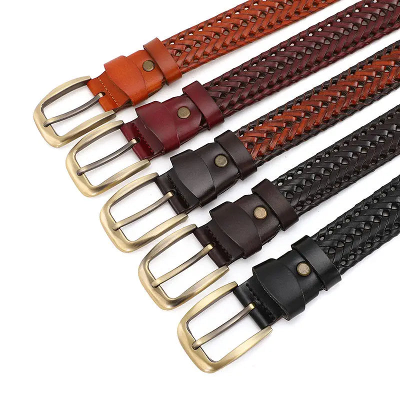 Genuine Leather Braided Vintage Belts by RiderOut