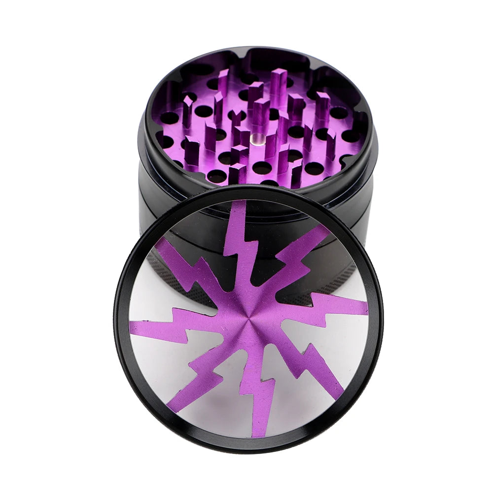 Transparent Cutter Latest Lightning-Shaped Spice Grinder by RiderOut™