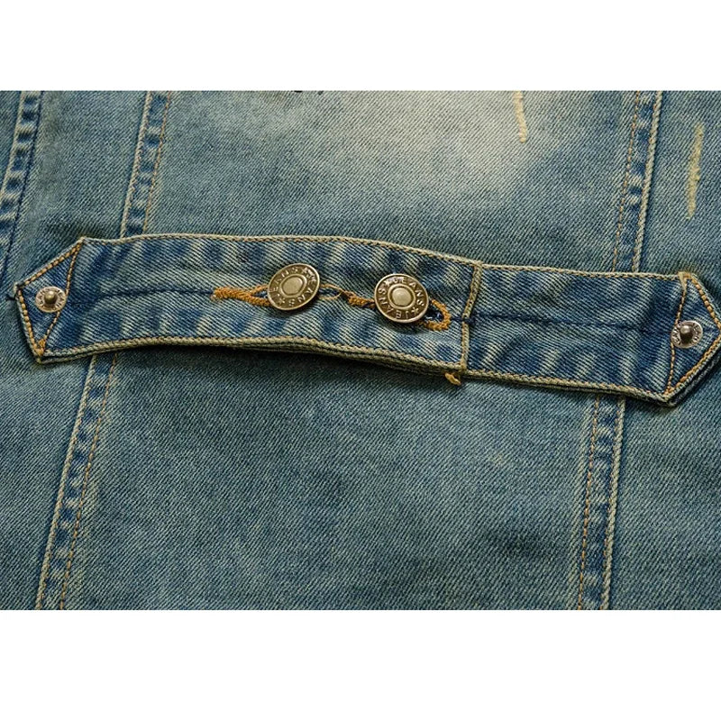 Casual Denim Vintage Style Vest by RiderOut