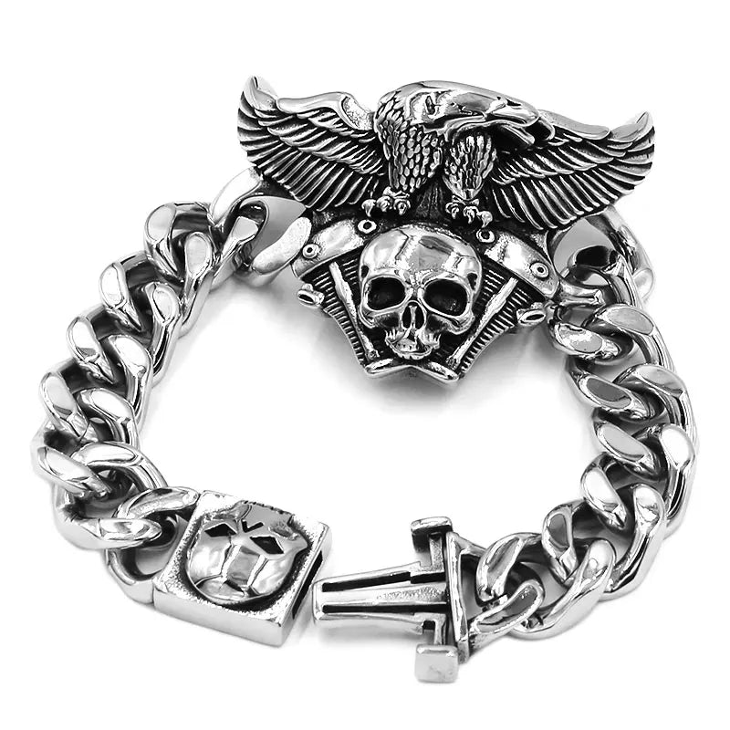 Engine Skull Eagle Bracelet by RiderOut™