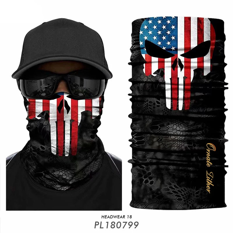 Punisher Bandana Balaclava Neck Gaiter by RiderOut™