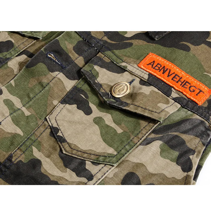Camouflage Denim Vest by RiderOut