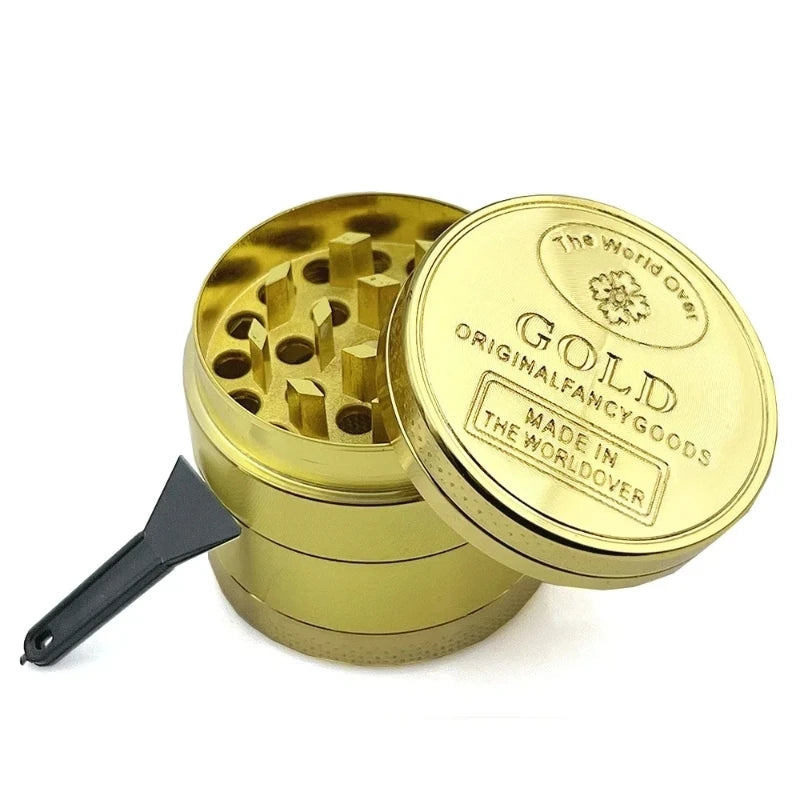 Metal Gold Manual Herb Grinder 4-Layer by RiderOut™