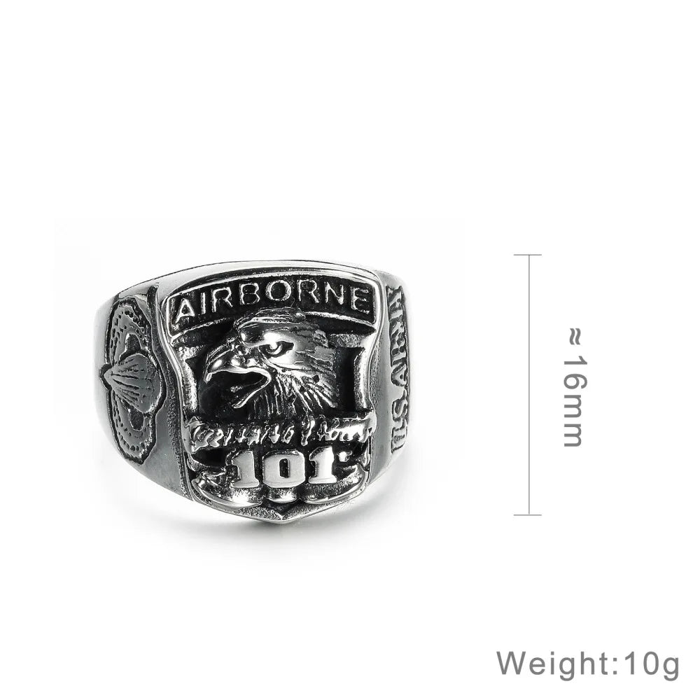 US Army Air Force 101 Eagle Totem Retro Ring by RiderOut™