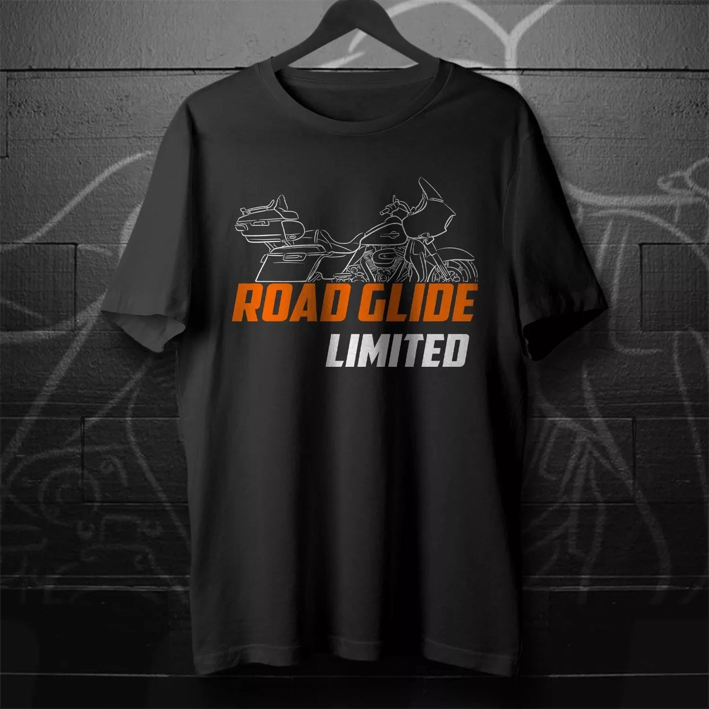 Black HD Road Glide Motorcycle T-Shirt by RiderOut™