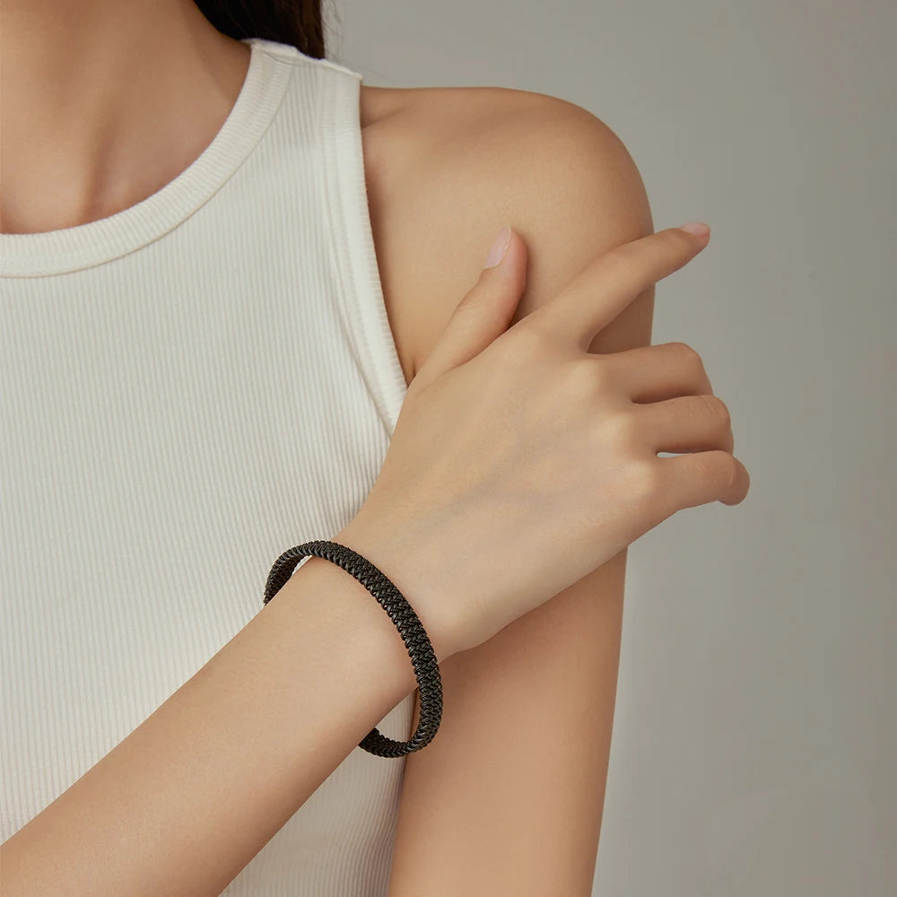 Woven Flat Mesh C-Shaped Chain Bracelet by RiderOut™