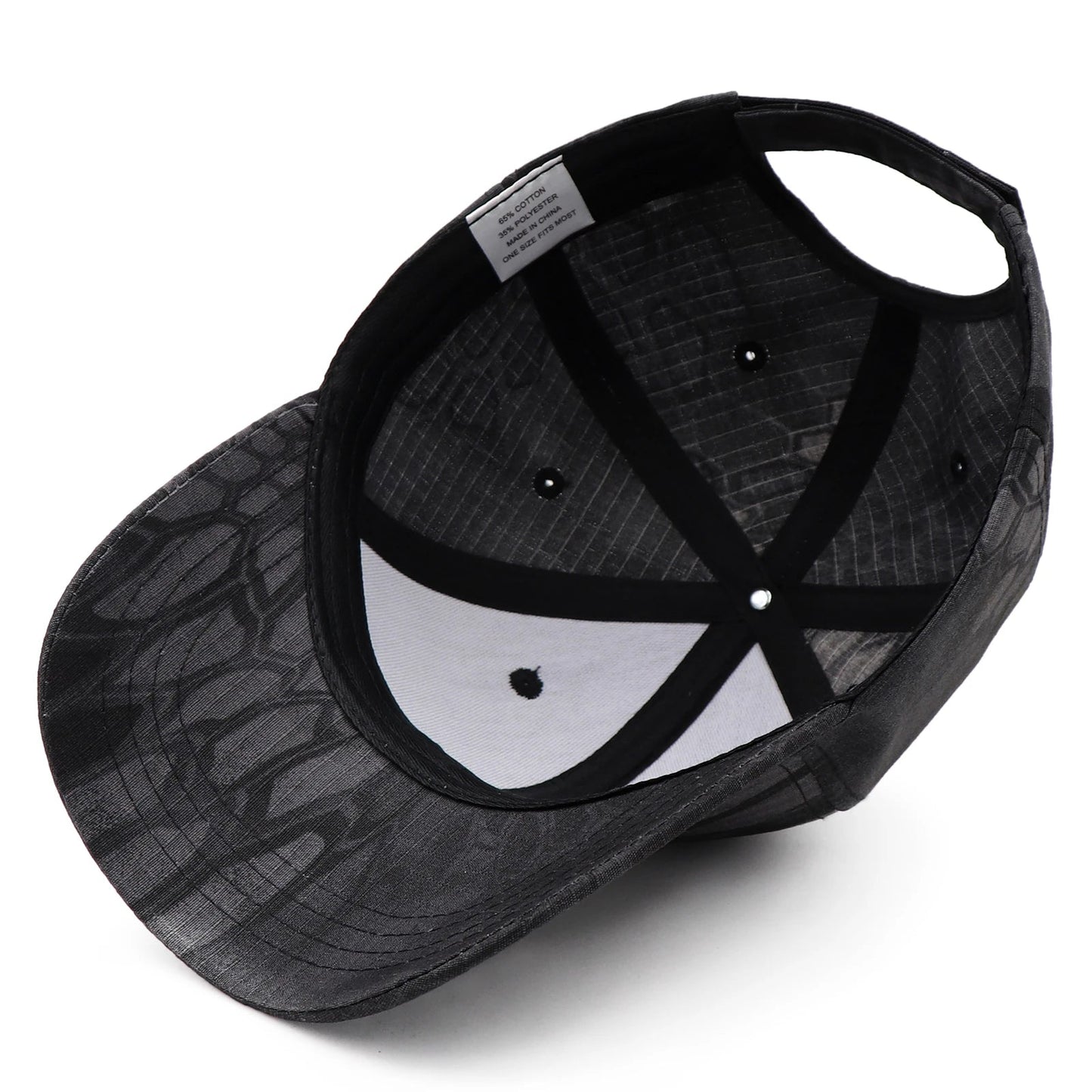 Black and white cap with KOEP branding on a white background