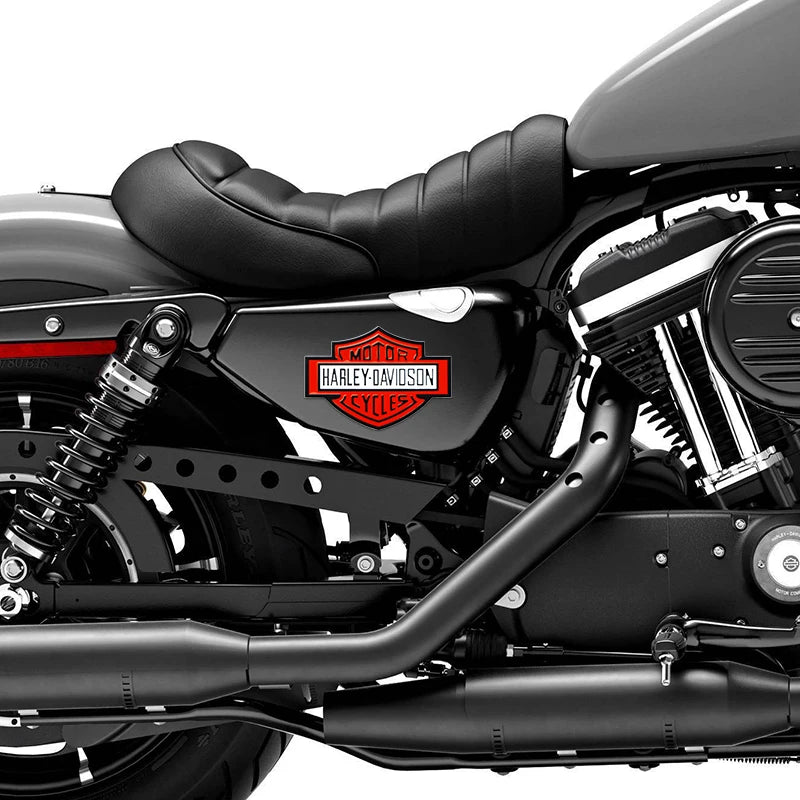 2PCS HD Motorcycle Basic Logo Metal Stickers by RiderOut™
