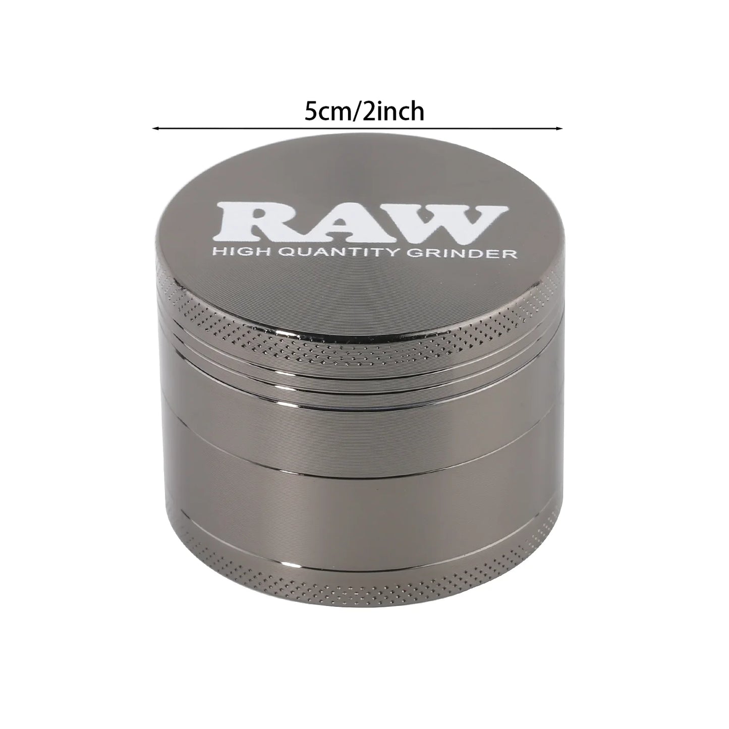 2" Metal Zinc Alloy Gray Herb Grinder by RAW™