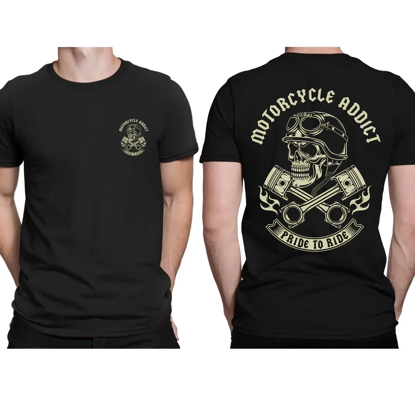 Black Motorcycle Speed Junkies T-shirt by RiderOut™
