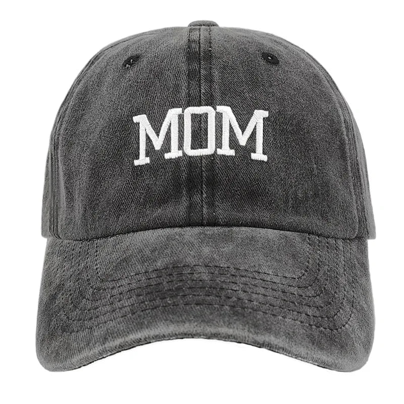 Washed Cotton DAD MOM Embroidered Baseball Cap by RiderOut™