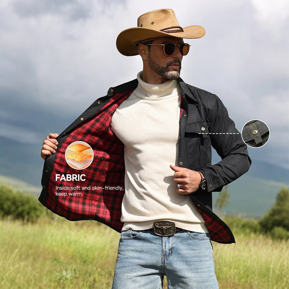 Flannel Lined Shacket Jacket by RiderOut