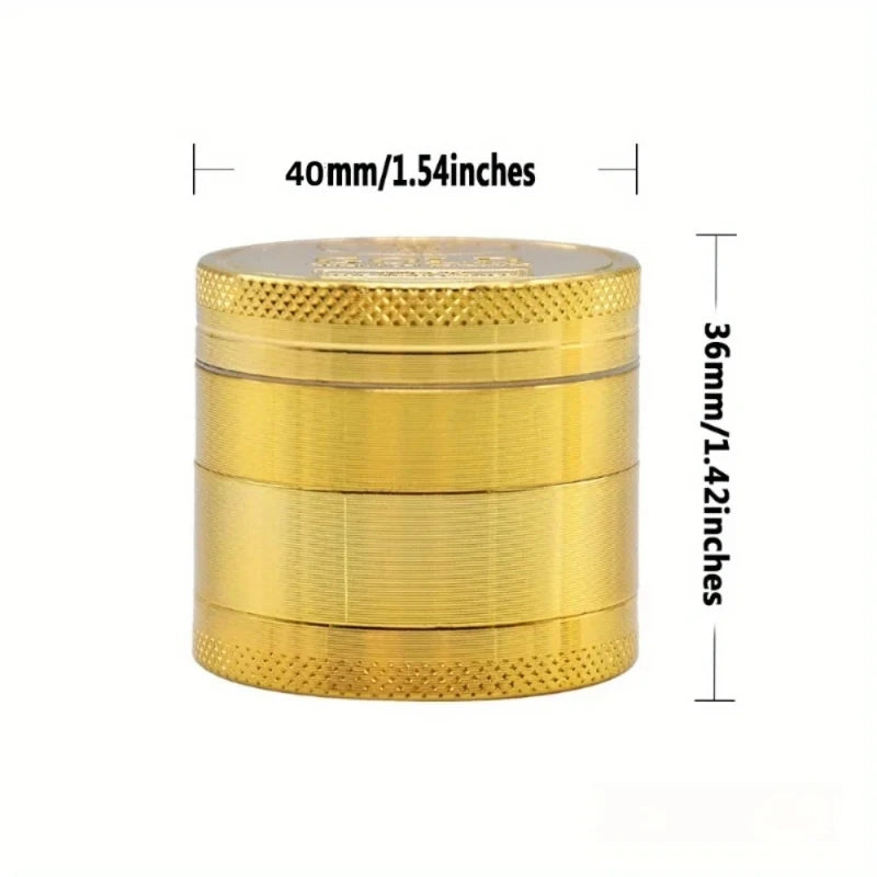 Metal Gold Manual Herb Grinder 4-Layer by RiderOut™