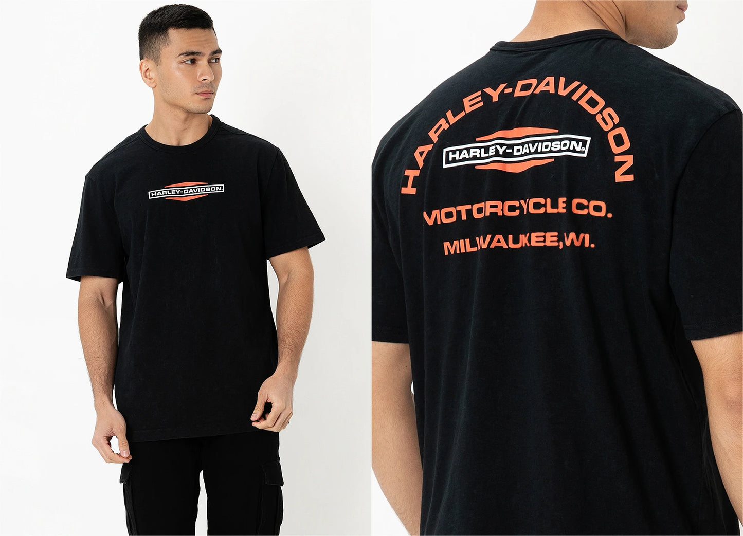 Black HD Simple Logo T-shirts by RiderOut™