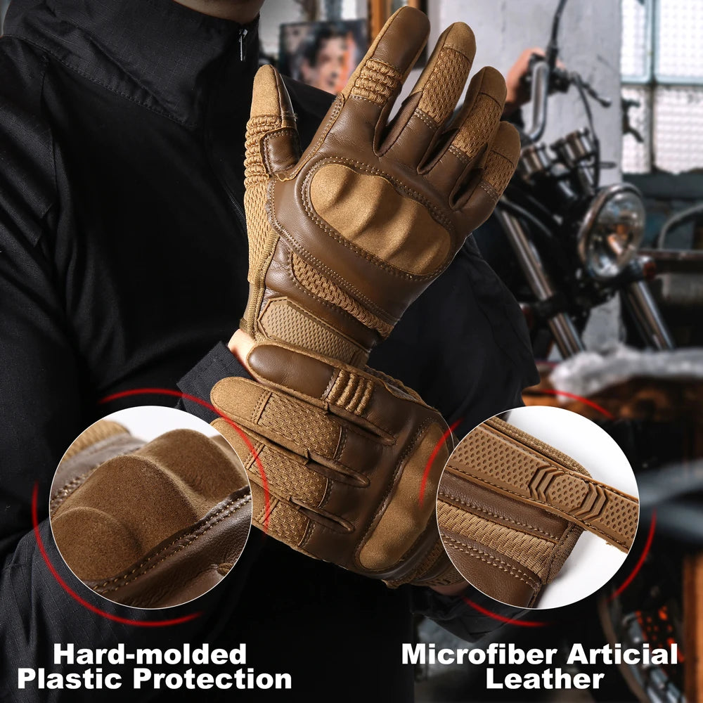 Non-slip Protective Motorcycle Full Finger Gloves by RiderOut™