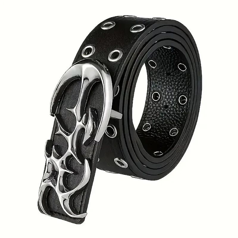 Black PU Leather Punk Style Belt by RiderOut™
