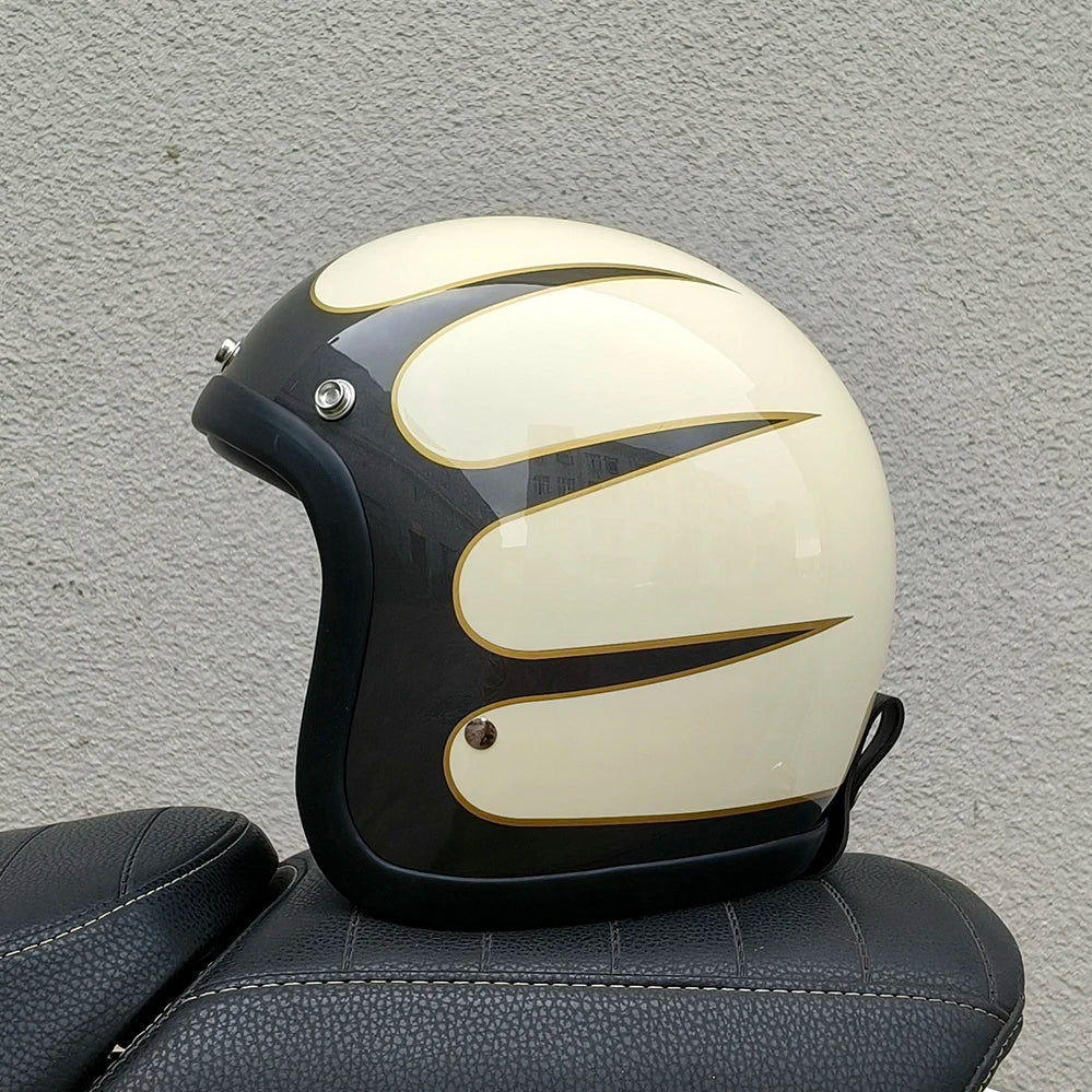 Vintage Classic Motorcycle Helmet by RiderOut™