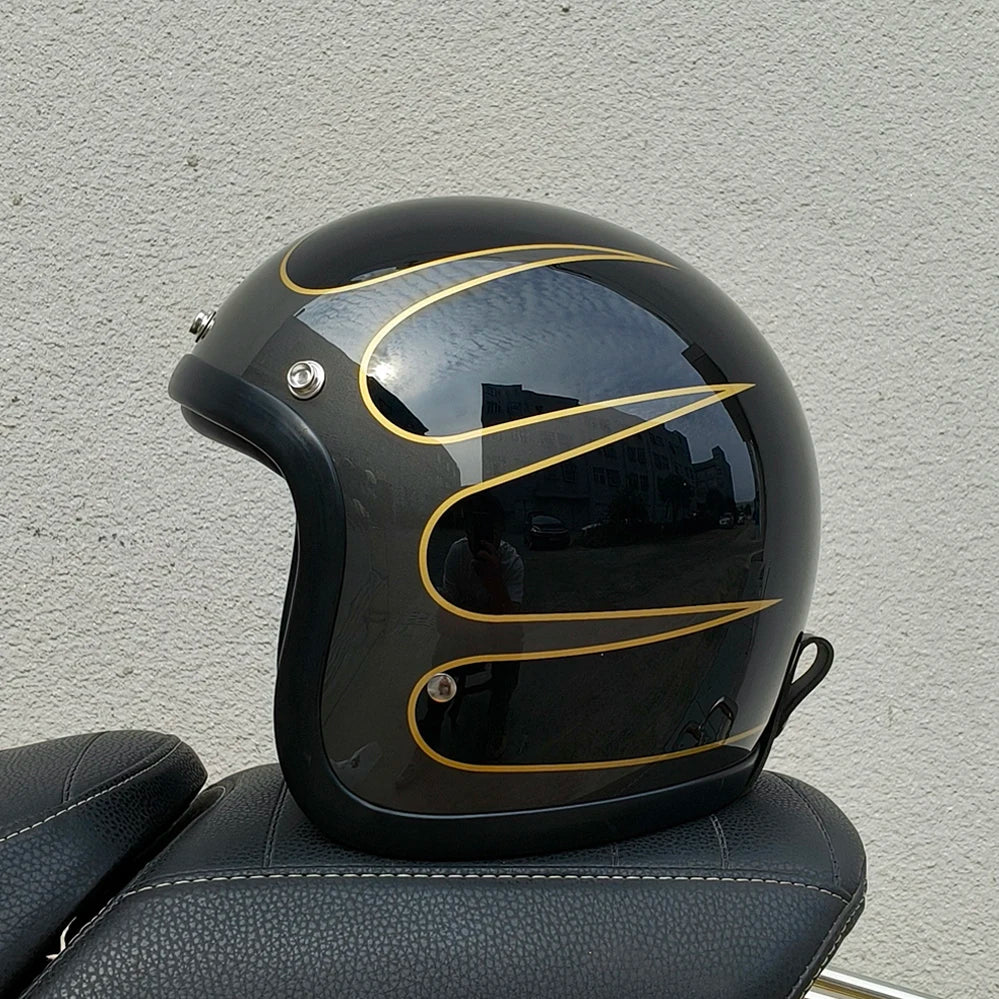 Vintage Classic Motorcycle Helmet by RiderOut™
