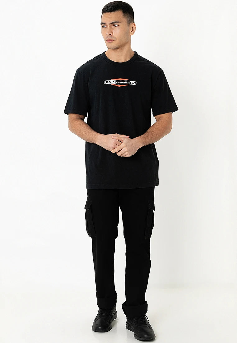 Black HD Simple Logo T-shirts by RiderOut™
