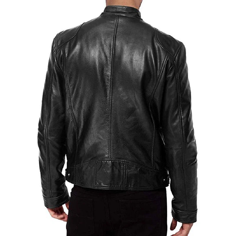 PU Leather Casual Motorcycle Jacket by RiderOut