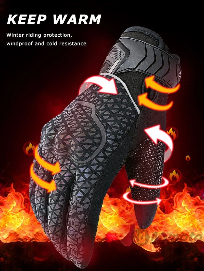 Warm Reflective Motorcycle Riding Gloves by RiderOut™