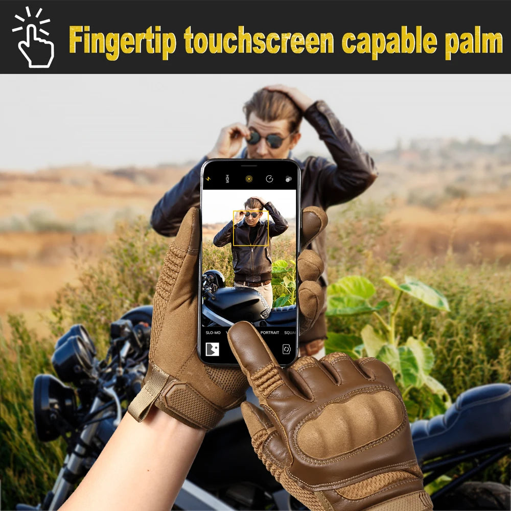 Non-slip Protective Motorcycle Full Finger Gloves by RiderOut™
