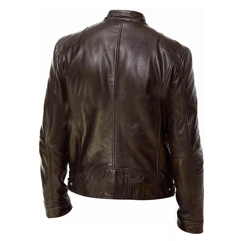 PU Leather Casual Motorcycle Jacket by RiderOut