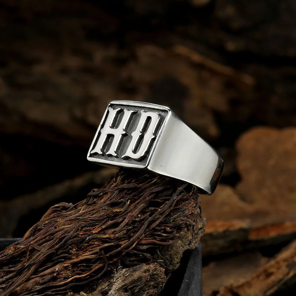 Vintage Classic Locomotive Series HD Titanium Ring by RiderOut