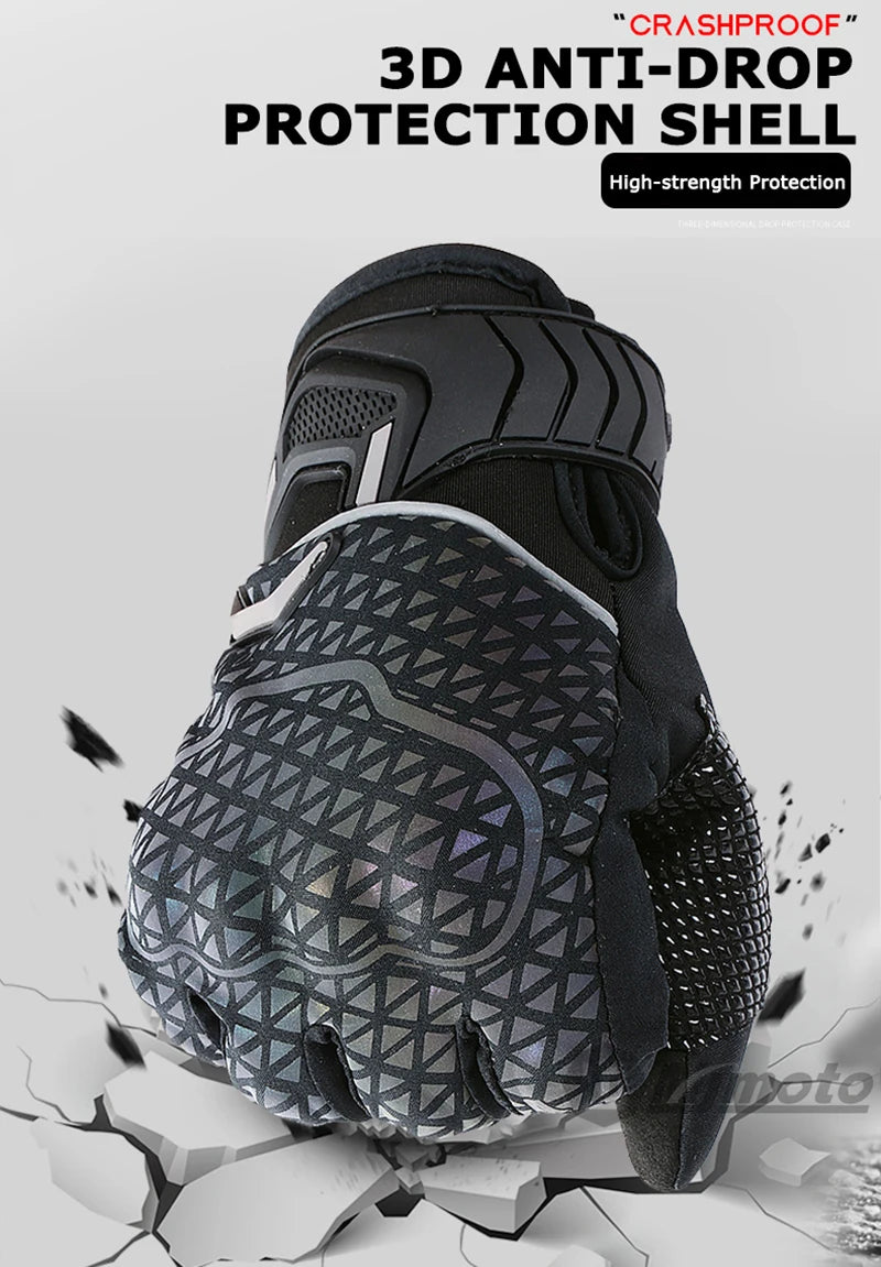 Warm Reflective Motorcycle Riding Gloves by RiderOut™