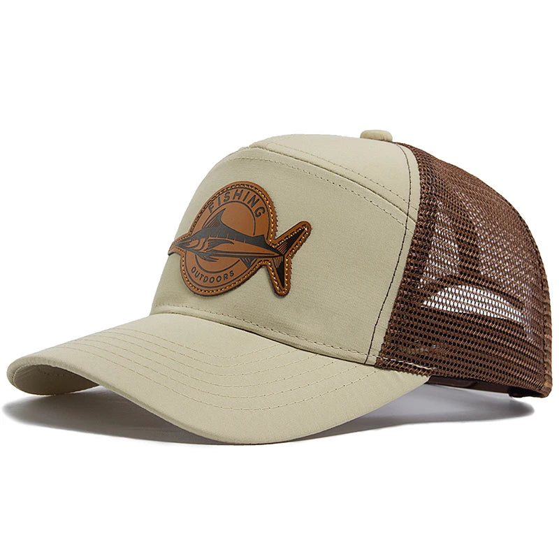 Shark Leather Label Baseball Cap by RiderOut™
