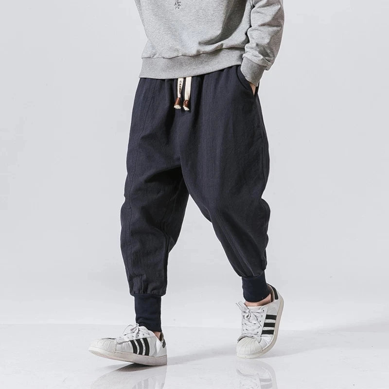 Cotton Linen Harem Baggy Trousers by RiderOut