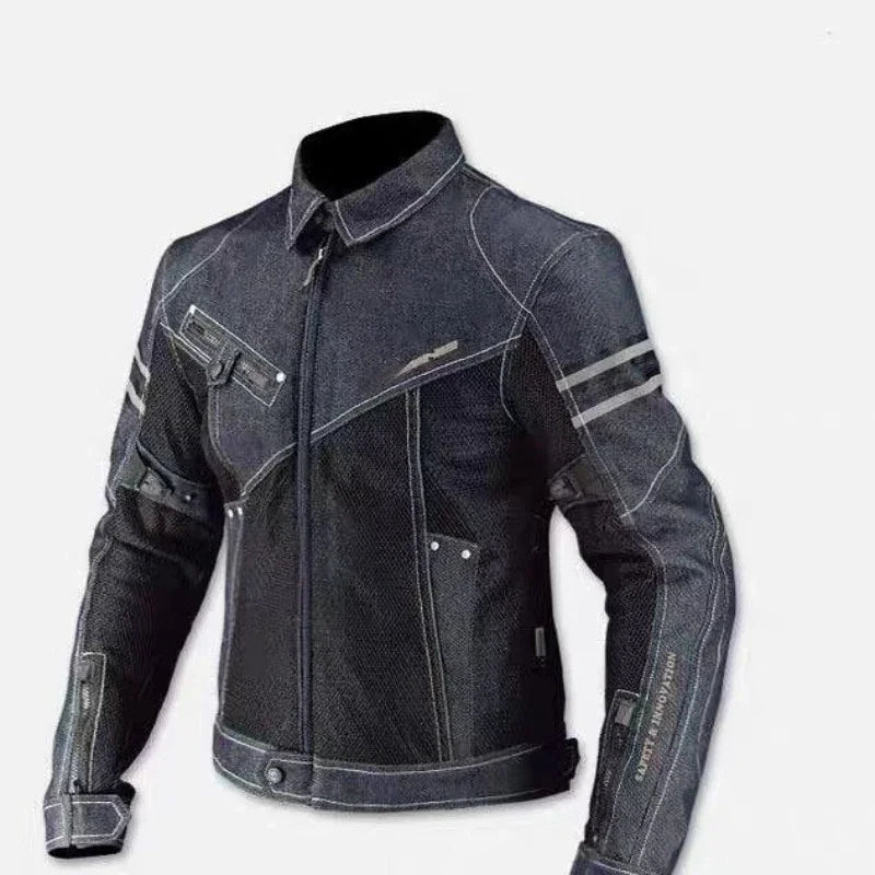 Breathable Denim Mesh Racing Riding Motorcycle Jacket by RiderOut