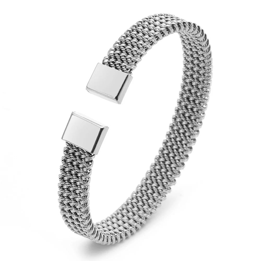 Woven Flat Mesh C-Shaped Chain Bracelet by RiderOut™