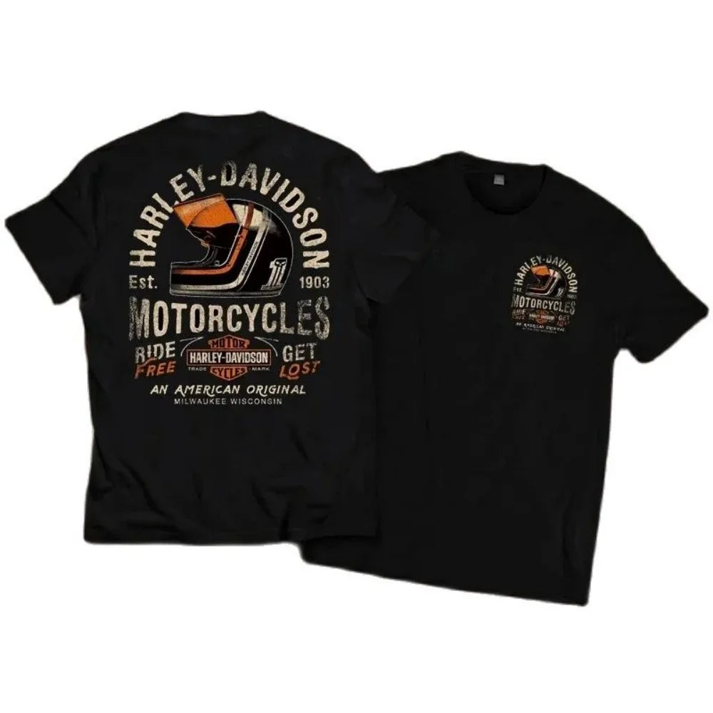 American Retro Vintage Motorcycle T-shirt by RiderOut™