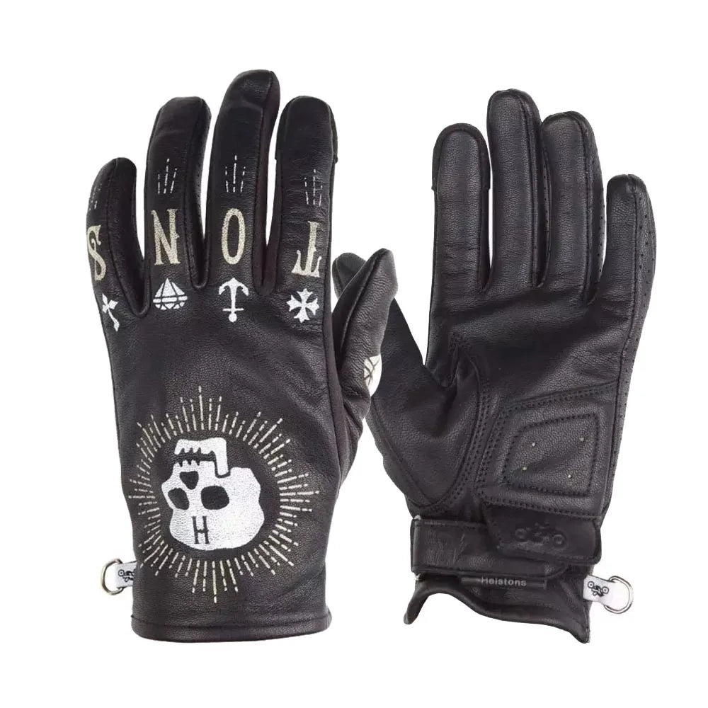 Black Helstons Motorcycle Gloves by RiderOut