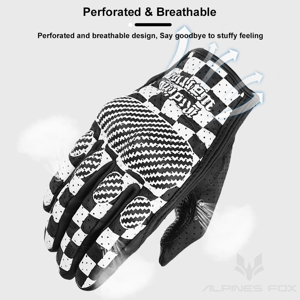 Vintage Leather Motorcycle Gloves by RiderOut™