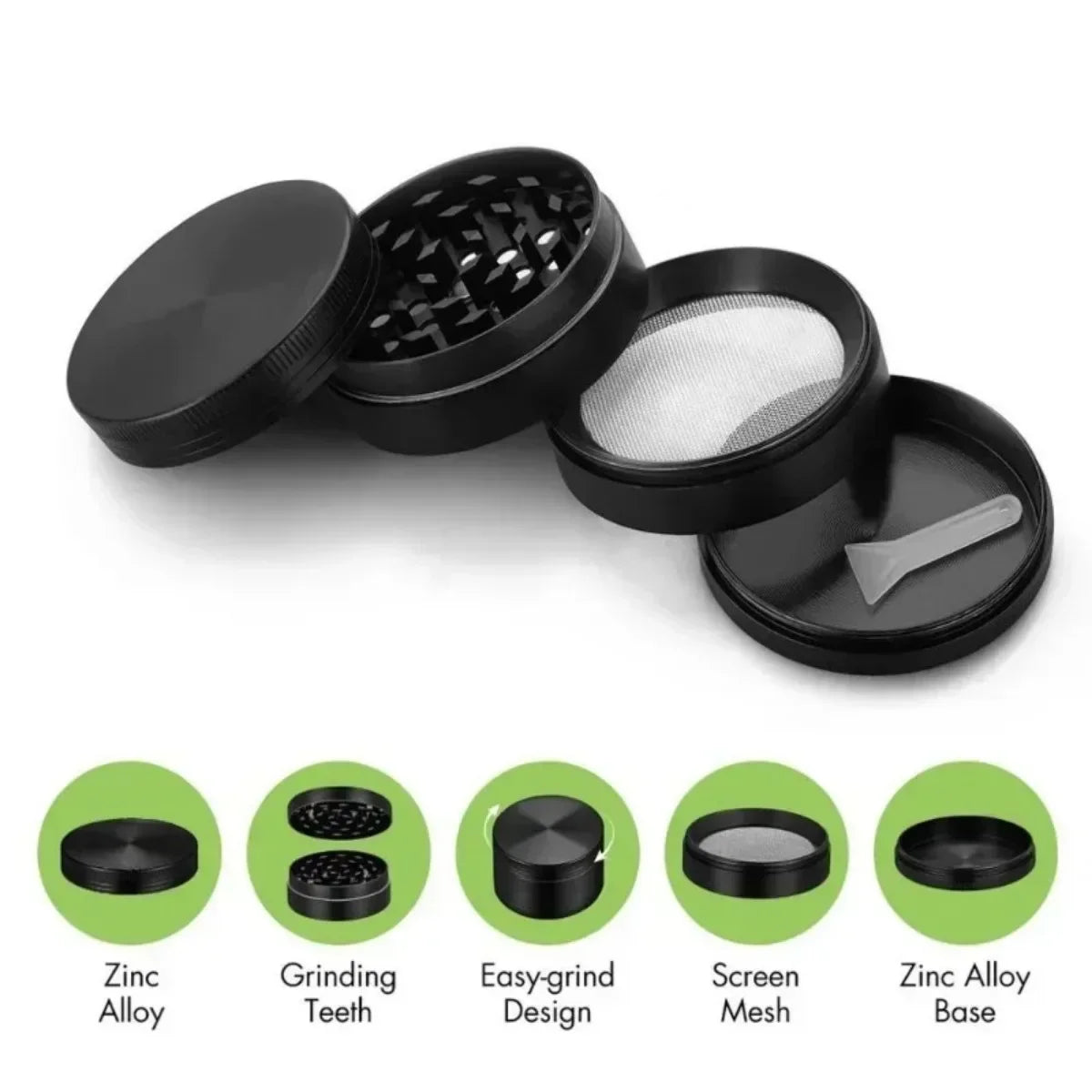 Metal Herb Grinder 4-Layers Spice Nut Crusher by RiderOut™