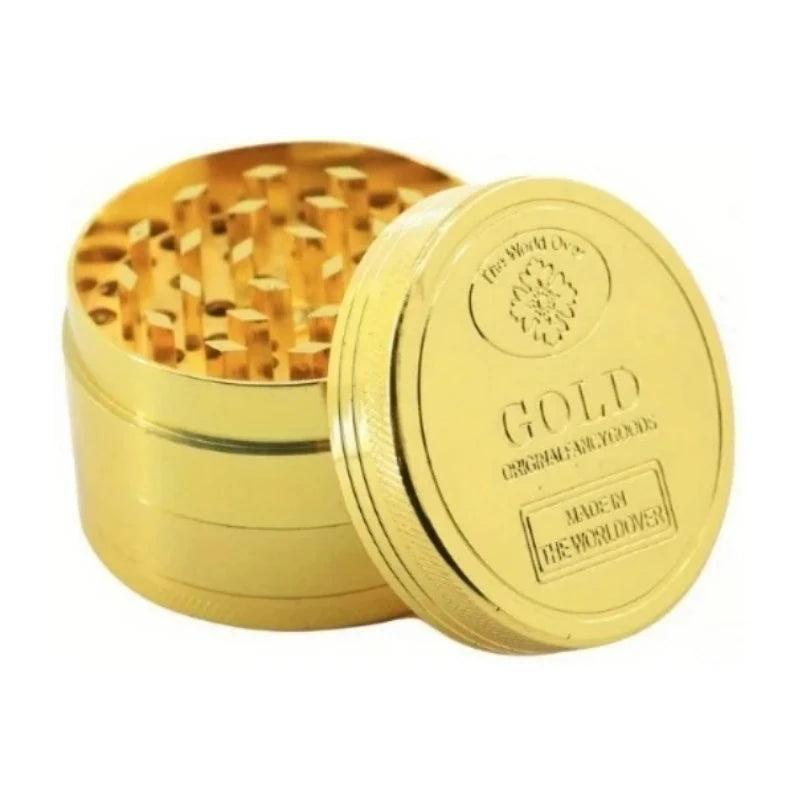 Metal Gold Manual Herb Grinder 4-Layer by RiderOut™