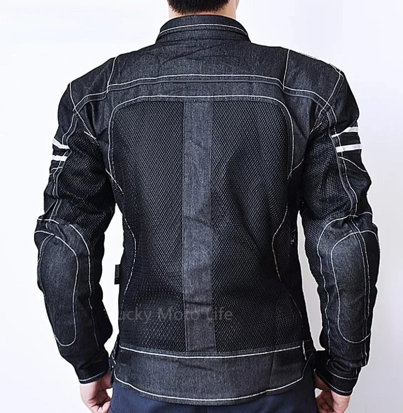 Breathable Denim Mesh Racing Riding Motorcycle Jacket by RiderOut