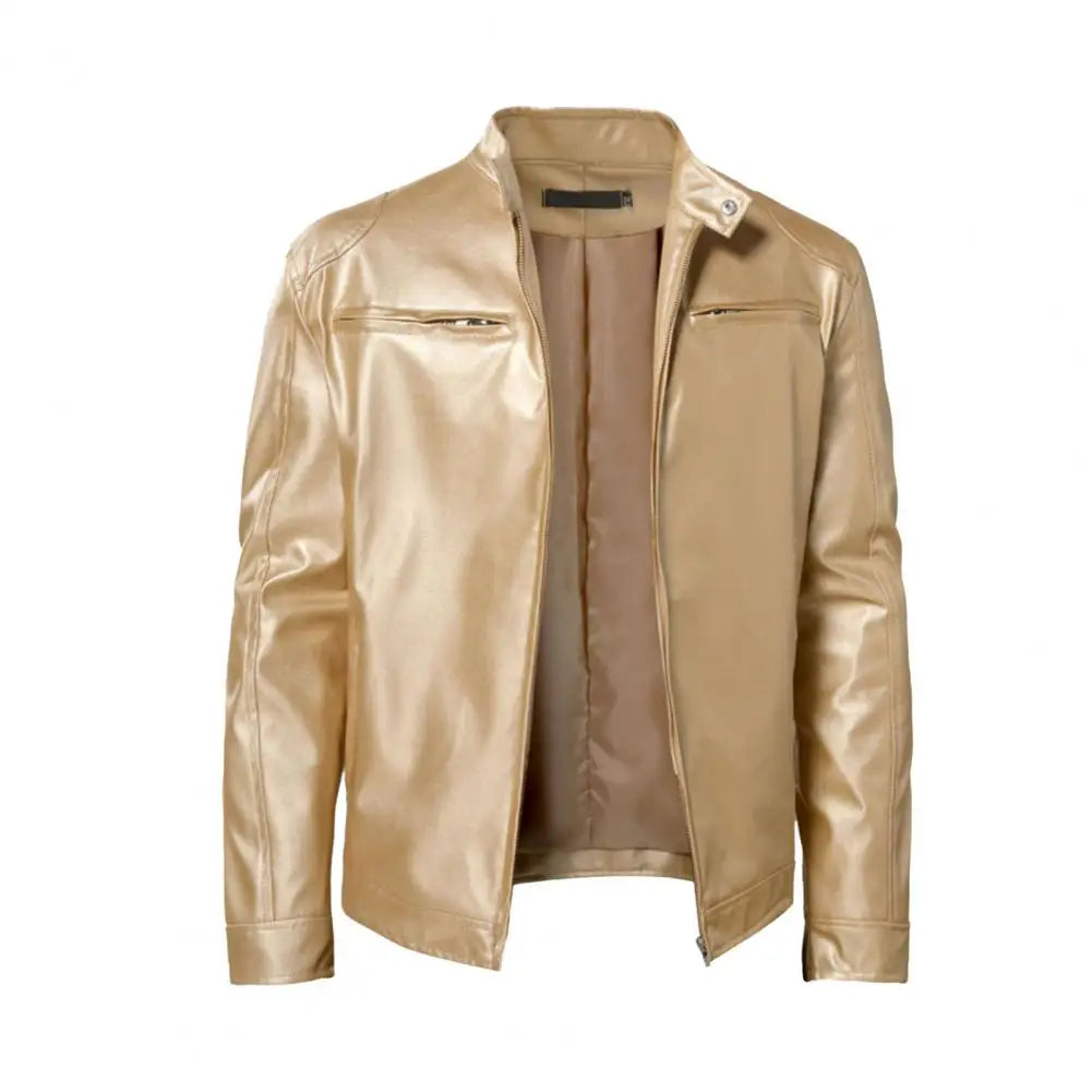 Shiny Gold Leather Jackets by RiderOut