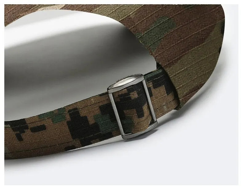 American Flag Camouflage Sticker Embroidered Baseball Cap by RiderOut™