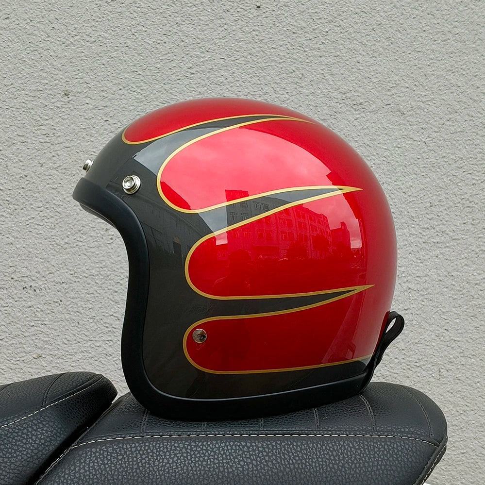 Vintage Classic Motorcycle Helmet by RiderOut™