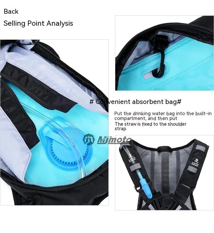 Motorcycle Hydration Backpack Built-in 2L Water Bag by RiderOut™
